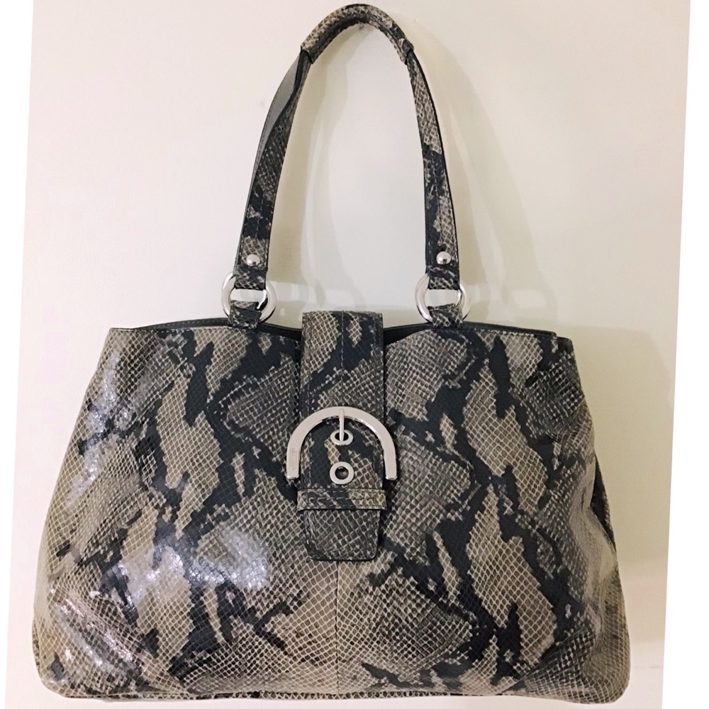 Y2K COACH SoHo Embossed Python Snake Satchel NWOT